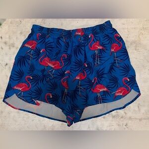BOA Men's Printed 1" Elite Split Shorts - Flamingo Turquoise | size Large
